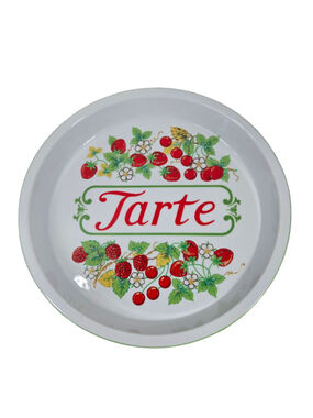 Vintage Berry Tarte Stoneware Pie Plate Quiche Dish Strawberry Cherry Decor